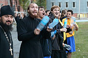 Студенты Нижегородской духовной семинарии сыграли футбольный матч с воспитанниками колонии